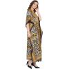 imageOussum Women Plus Size Kaftans Kimono Polyester Dresses Loose Caftan Dress Ladies Evening Casual Long MaxiMulticolor Pasiley