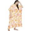 imageOussum Women Plus Size Kaftans Kimono Polyester Dresses Loose Caftan Dress Ladies Evening Casual Long MaxiMulticolor Plus Size Long Kaftan