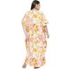 imageOussum Women Plus Size Kaftans Kimono Polyester Dresses Loose Caftan Dress Ladies Evening Casual Long MaxiMulticolor Plus Size Long Kaftan