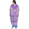 imageOussum Women Plus Size Kaftans Kimono Polyester Dresses Loose Caftan Dress Ladies Evening Casual Long MaxiPurple Abstract