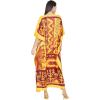 imageOussum Women Plus Size Kaftans Kimono Polyester Dresses Loose Caftan Dress Ladies Evening Casual Long MaxiYellow