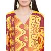 imageOussum Women Plus Size Kaftans Kimono Polyester Dresses Loose Caftan Dress Ladies Evening Casual Long MaxiYellow