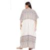 imageOussum Women Polyester Casual Kaftan Long Plus Size Summer Beach Caftan Cover Ups Maxi Dresse for LadiesBeige Paisley Print Caftans