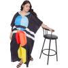 imageOussum Women Polyester Casual Kaftan Long Plus Size Summer Beach Caftan Cover Ups Maxi Dresse for LadiesBlack Geometric