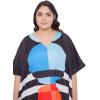 imageOussum Women Polyester Casual Kaftan Long Plus Size Summer Beach Caftan Cover Ups Maxi Dresse for LadiesBlack Geometric