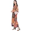 imageOussum Women Polyester Casual Kaftan Long Plus Size Summer Beach Caftan Cover Ups Maxi Dresse for LadiesBrown