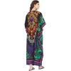imageOussum Women Polyester Casual Kaftan Long Plus Size Summer Beach Caftan Cover Ups Maxi Dresse for LadiesMulticolor Floral Pattern Plus Size Kaftan
