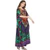 imageOussum Women Polyester Casual Kaftan Long Plus Size Summer Beach Caftan Cover Ups Maxi Dresse for LadiesMulticolor Floral Pattern Plus Size Kaftan