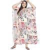 imageOussum Women Polyester Casual Kaftan Long Plus Size Summer Beach Caftan Cover Ups Maxi Dresse for LadiesMulticolor Geometric Print Caftan