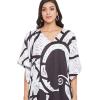 imageOussum Women Polyester Casual Kaftan Long Plus Size Summer Beach Caftan Cover Ups Maxi Dresse for LadiesMulticolor Lady Print Caftan