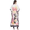 imageOussum Women Polyester Casual Kaftan Long Plus Size Summer Beach Caftan Cover Ups Maxi Dresse for LadiesMulticolor Trible Print Caftan