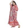 imageOussum Women Polyester Casual Kaftan Long Plus Size Summer Beach Caftan Cover Ups Maxi Dresse for LadiesOrange Paisley Print Kaftans