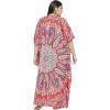 imageOussum Women Polyester Casual Kaftan Long Plus Size Summer Beach Caftan Cover Ups Maxi Dresse for LadiesOrange Paisley Print Kaftans