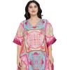 imageOussum Women Polyester Casual Kaftan Long Plus Size Summer Beach Caftan Cover Ups Maxi Dresse for LadiesPink Floral