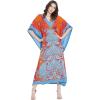 Orange Paisley Pattern Kaftan