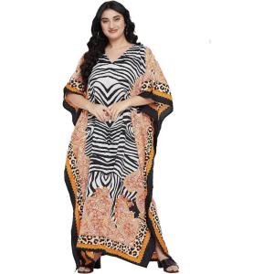 imageOussum Women Casual Kaftan Plus Size Long Dubai Caftan Beach Polyester Maxi House Dress for LadiesOrange