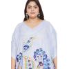 imageOussum Long Caftan for Women Plus Size Beach Cover Up Casual Kaftan Maxi Gown Dress Loungewear House Dresses for SummerBlue