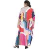 imageOussum Long Caftan for Women Plus Size Beach Cover Up Casual Kaftan Maxi Gown Dress Loungewear House Dresses for SummerMulticolor Abstract Pattern