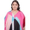 imageOussum Long Caftan for Women Plus Size Beach Cover Up Casual Kaftan Maxi Gown Dress Loungewear House Dresses for SummerMulticolor Geometric Kaftan
