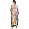 imageOussum Long Caftan for Women Plus Size Beach Cover Up Casual Kaftan Maxi Gown Dress Loungewear House Dresses for SummerMulticolor Lady Trible Print Caftan