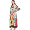 imageOussum Long Caftan for Women Plus Size Beach Cover Up Casual Kaftan Maxi Gown Dress Loungewear House Dresses for SummerMulticolor Lady Trible Print Caftan