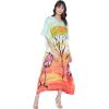 imageOussum Long Caftan for Women Plus Size Beach Cover Up Casual Kaftan Maxi Gown Dress Loungewear House Dresses for SummerMulticolor One Size Kaftan