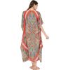 imageOussum Long Caftan for Women Plus Size Beach Cover Up Casual Kaftan Maxi Gown Dress Loungewear House Dresses for SummerMulticolor One Size Maxi Caftan
