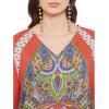 imageOussum Long Caftan for Women Plus Size Beach Cover Up Casual Kaftan Maxi Gown Dress Loungewear House Dresses for SummerMulticolor One Size Maxi Caftan