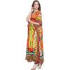 imageOussum Long Caftan for Women Plus Size Beach Cover Up Casual Kaftan Maxi Gown Dress Loungewear House Dresses for SummerMulticolour One Size Caftan