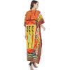 imageOussum Long Caftan for Women Plus Size Beach Cover Up Casual Kaftan Maxi Gown Dress Loungewear House Dresses for SummerMulticolour One Size Caftan