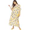 imageOussum Long Caftan for Women Plus Size Beach Cover Up Casual Kaftan Maxi Gown Dress Loungewear House Dresses for SummerWhite  Yellow
