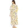 imageOussum Long Caftan for Women Plus Size Beach Cover Up Casual Kaftan Maxi Gown Dress Loungewear House Dresses for SummerWhite  Yellow
