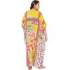 imageOussum Long Caftan for Women Plus Size Beach Cover Up Casual Kaftan Maxi Gown Dress Loungewear House Dresses for SummerWhite Floral Caftan Dress