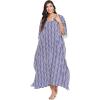 Multicolor Blue Wave Print Caftan
