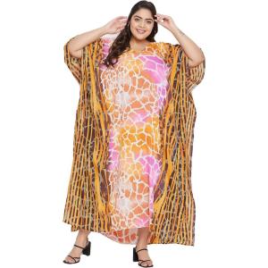 imageOussum Long Caftan for Women Plus Size Beach Cover Up Casual Kaftan Maxi Gown Dress Loungewear House Dresses for SummerMulti Abstract Pattern Kaftan