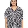 imageGoood Times Kaftan Dress Plus Size Polyester Long Maxi Beach Cover Ups Caftan Loungewear House Dresses for WomenBlack Paisley