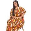 imageGoood Times Kaftan Dress Plus Size Polyester Long Maxi Beach Cover Ups Caftan Loungewear House Dresses for WomenBrown Lady Tribal