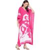 imageGoood Times Kaftan Dress Plus Size Polyester Long Maxi Beach Cover Ups Caftan Loungewear House Dresses for WomenFushia Pink