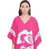 imageGoood Times Kaftan Dress Plus Size Polyester Long Maxi Beach Cover Ups Caftan Loungewear House Dresses for WomenFushia Pink