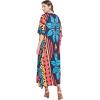 imageGoood Times Kaftan Dress Plus Size Polyester Long Maxi Beach Cover Ups Caftan Loungewear House Dresses for WomenMulticolor Abstract Print Caftan