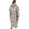 imageGypsie Blu Women Floral Kaftan Plus Size Caftan Dress Long Tunic Maxi Casual Beach Dress Brown Leopard Print