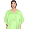 imageOussum Women Plus Size Kaftan Satin Maxi Dress Long Caftan Casual Cover Ups Sateen Nightdress Nighty for SummerAmbrosia Green