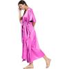 imageOussum Women Plus Size Kaftan Satin Maxi Dress Long Caftan Casual Cover Ups Sateen Nightdress Nighty for SummerCamellia Rose