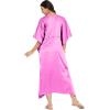imageOussum Women Plus Size Kaftan Satin Maxi Dress Long Caftan Casual Cover Ups Sateen Nightdress Nighty for SummerCamellia Rose