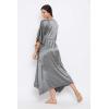 imageOussum Women Plus Size Kaftan Satin Maxi Dress Long Caftan Casual Cover Ups Sateen Nightdress Nighty for SummerCastlerock Gray Solid Kaftan