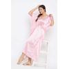 imageOussum Women Plus Size Kaftan Satin Maxi Dress Long Caftan Casual Cover Ups Sateen Nightdress Nighty for SummerCrystal Rose Solid Kaftan