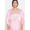 imageOussum Women Plus Size Kaftan Satin Maxi Dress Long Caftan Casual Cover Ups Sateen Nightdress Nighty for SummerCrystal Rose Solid Kaftan