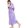 imageOussum Women Plus Size Kaftan Satin Maxi Dress Long Caftan Casual Cover Ups Sateen Nightdress Nighty for SummerDahlia Purple