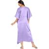 imageOussum Women Plus Size Kaftan Satin Maxi Dress Long Caftan Casual Cover Ups Sateen Nightdress Nighty for SummerDahlia Purple