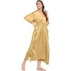 imageOussum Women Plus Size Kaftan Satin Maxi Dress Long Caftan Casual Cover Ups Sateen Nightdress Nighty for SummerGolden